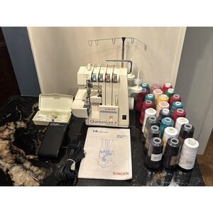 Singer 14U 286B Serger Sewing Machine QuantumLock 4 Differential Feed- Nice!